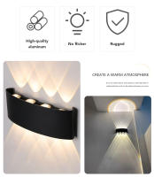 Luz De Pared LED De Aluminio Impermeable 110V 220V Para Exterior Y Dormitorio Iluminación Moderna Para Jardín Y Interior - details 6