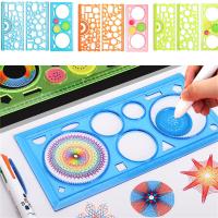 Juego deStencil De Dibujo Geométrico Para Niños Herramienta Creativa De Arte Y Manualidades Con Plantillas De Flores Variadas - details 0