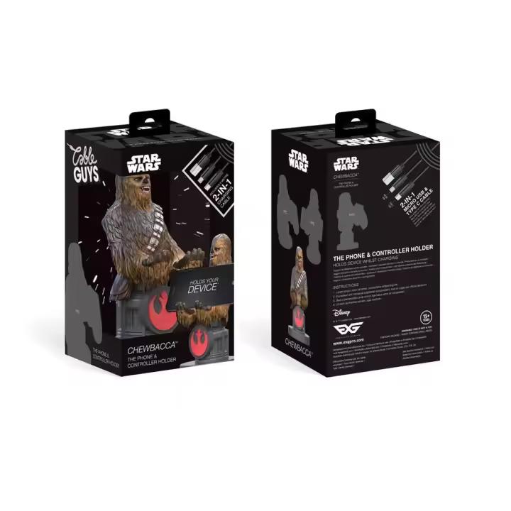 Exquisite Gaming CABLE GUYS SOPORTE para Teléfono o Mando Star Wars Chewbacca - 1