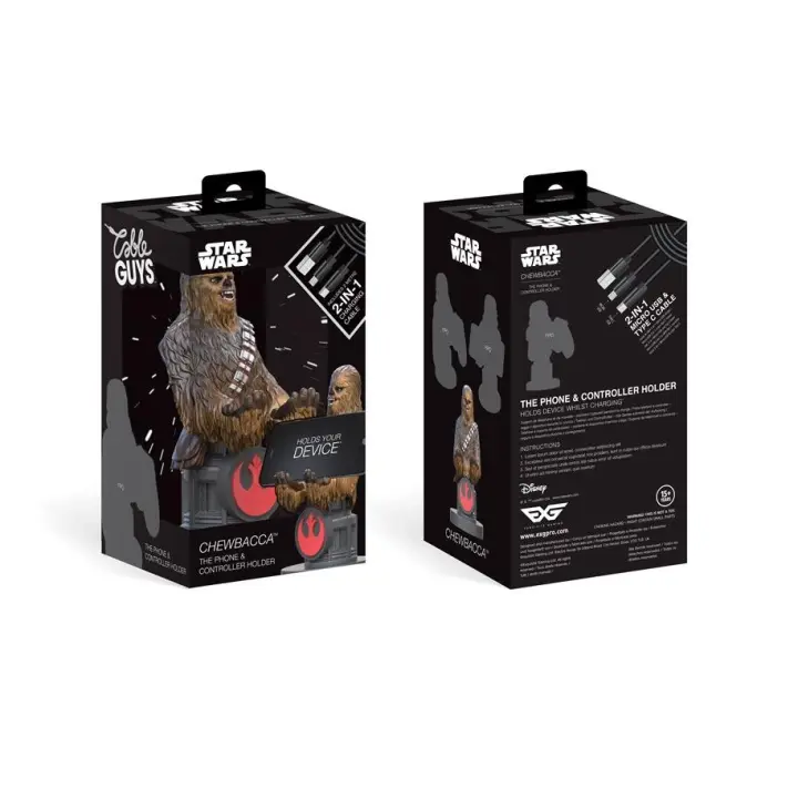 Exquisite Gaming CABLE GUYS SOPORTE para Teléfono o Mando Star Wars Chewbacca - 1
