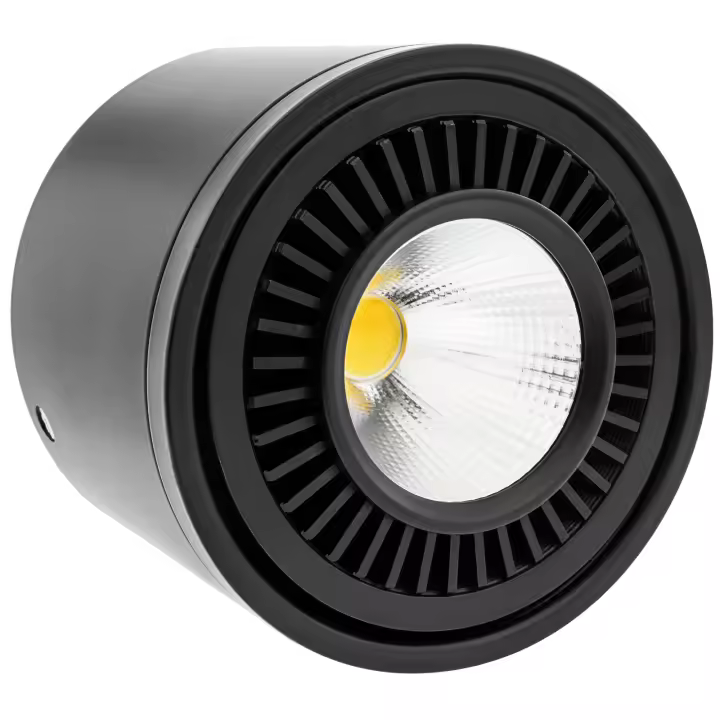 Foco LED de superficie Lámpara COB 9W 220VAC 6000K negra 85mm - BeMatik - 1