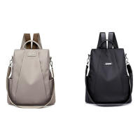 Mochila De Mujer Casual Sencilla De Color Sólido Bolso Escolar De Moda Gran Capacidad Adecuado Para Viajes Mochila De Hombro Para Dama Negro Caqui - details 8