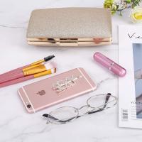 Bolso de Noche Dorado Clutch de Embrague Mujeres y Señoras Fiesta Cartera de Mano Bandolera Brilliant with Cadena para Ceremonia Boda Novia (Gold) - details 3