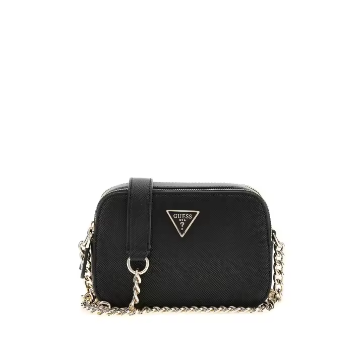 Bolso Guess bandolera Noelle Saffiano Negro - 1