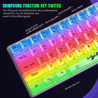 Teclado De Juego HXSJ 60% Con Cable Transparente RGB Backlit Ultra-Compacto Impermeable 61 Teclas Para PC/Mac - details 5