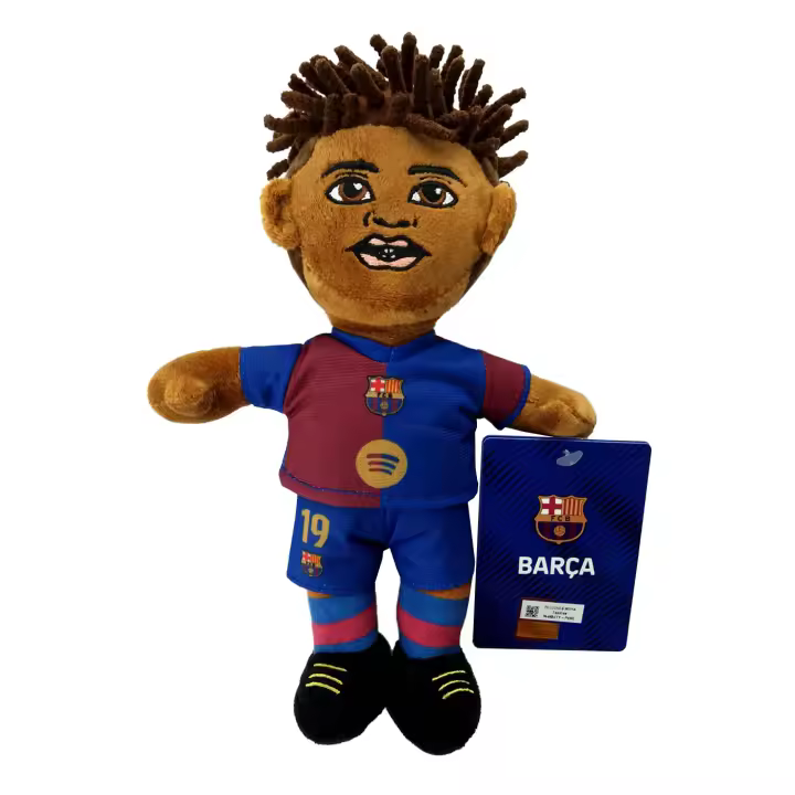 Lamine Yamal Peluche Inspirado en Jugador de FCB Barcelona, Peluche Yamal 25cm, Peluche futbolista con equipación Barça, Regalo Cumpleaños, Fans, para Niños y Adultos - 1