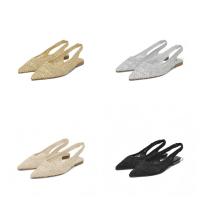 HLuna Bailarinas planas trenzadas de diseño de encaje en color oro plata beige negro con pulsera elástica al tobillo yz24-052 - details 1
