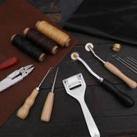 Kit De Trabajo Con Cuero Herramientas De Arte De Cuero Con Agujas De Costura Groover Awl Botones Metálicos Para La Fabricación De Cuero - details 7