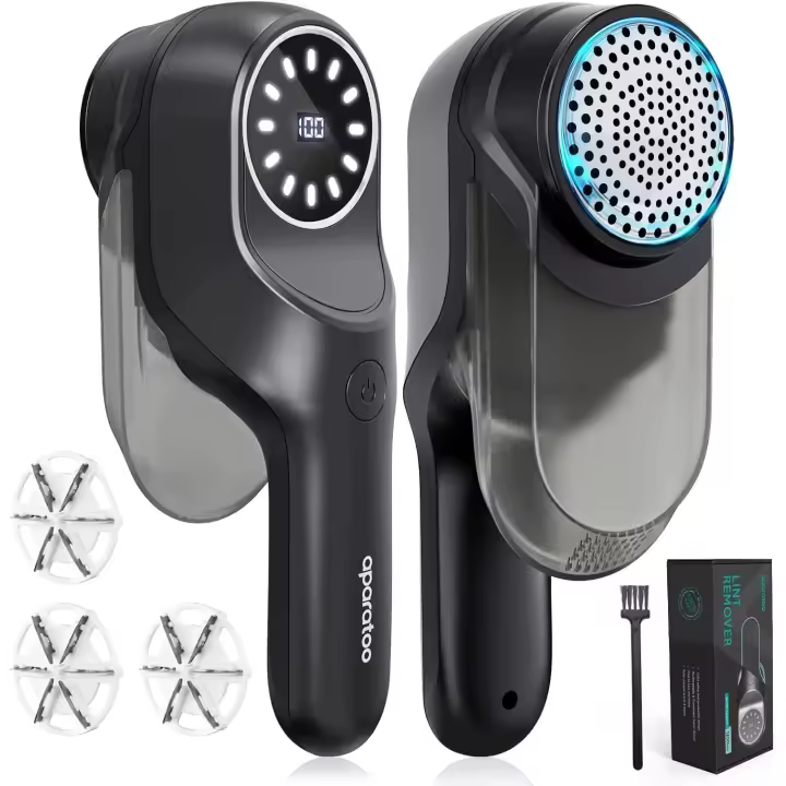 Afeitadora de telas, Afeitadora de pelusas con 2 velocidades, Afeitadora de suéteres, Afeitadora de ropa, Quitapelusas de telas, Afeitadora de telas para muebles, Quitapelusas eléctrico para ropa - 1