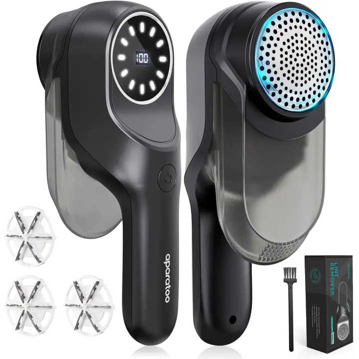 Afeitadora de telas, Afeitadora de pelusas con 2 velocidades, Afeitadora de suéteres, Afeitadora de ropa, Quitapelusas de telas, Afeitadora de telas para muebles, Quitapelusas eléctrico para ropa - 1