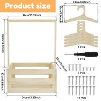 Cesta De Almacenamiento Para Bebé De Madera Con Manija Cesta De Regalo Multifuncional Para Niños Y Niñas Nuevos Padres Decoración De Baño Y Dormitorio - details 6