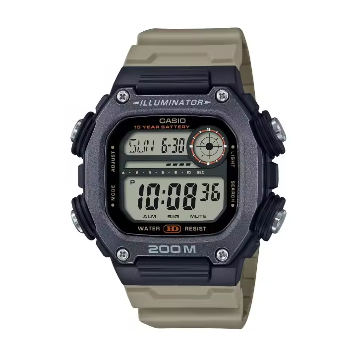 reloj deportivo hombre Casio DW-291HX-5AV 10 años batería 200m WR Hora Mundial watch CAsio - 1