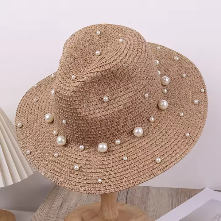 Gorro De Denim Versátil Y Moda Con Decoración De Perlas Ajustable Para Deportes Al Aire Libre Y Viajes Protección Solar Unisex - 1