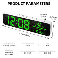 Sensor De Temperatura Y Humedad WiFi Tuya Con Alarma De Tiempo Y Espejo LED Para Decoración De Sala De Estar Pantalla De LED Material ABS - details 10