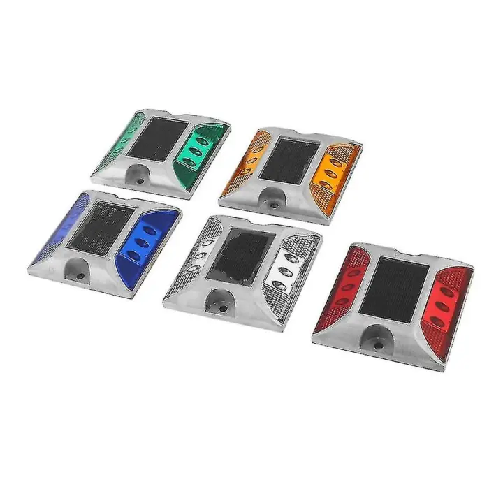 Aluminio impermeable LED con energía solar Carretera Stud Luz - 1