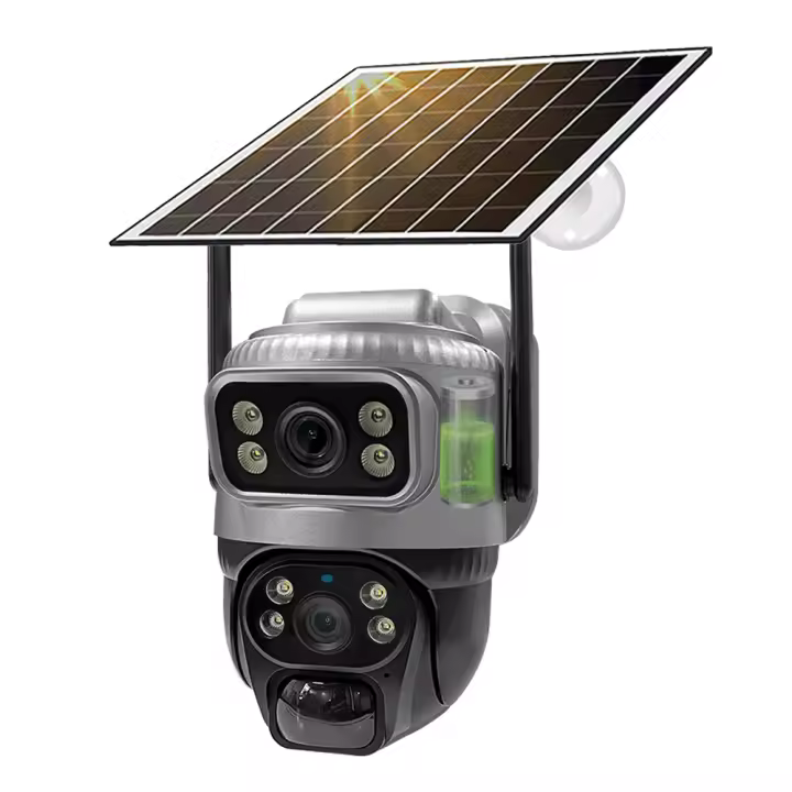 Cámara Solar WiFi Exterior Con Doble Lente PTZ Bajo Alimentación Cámara De Video IP De Seguridad Con Detección De Movimiento PIR CCTV Vigilancia - 1