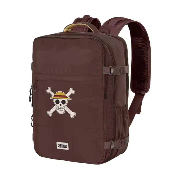 One Piece Skull Mochila de Viaje Mercury Grande 47x23x33cm, Marrón - 1