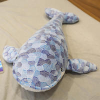 Gran Juguete De Peluche Tiburón Azul De Dibujos Animados Nuevos 150cm Animal Suave Para Bebés Cojín De Pez Ballena Regalos De Cumpleaños Para Niños - details 16