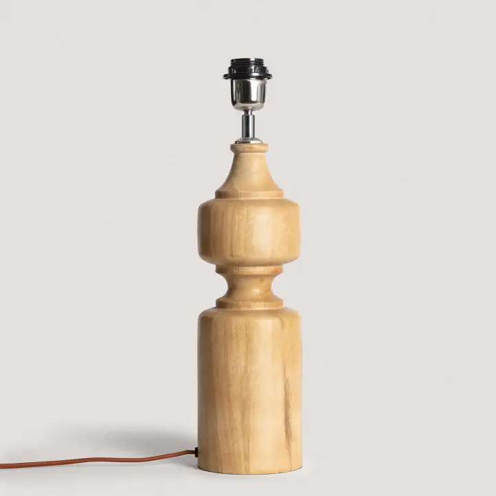 Base Lámpara de Mesa Madera Sansa ILUZZIA - 1