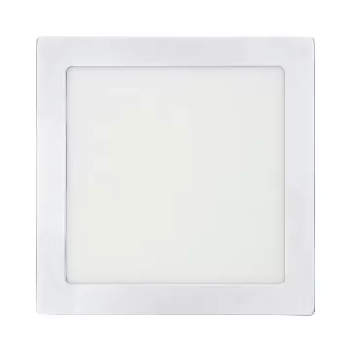 downlight led superficie cuadrado 20w 1500lm 4000k luz dia cromado 22x22x3cm edm - 1