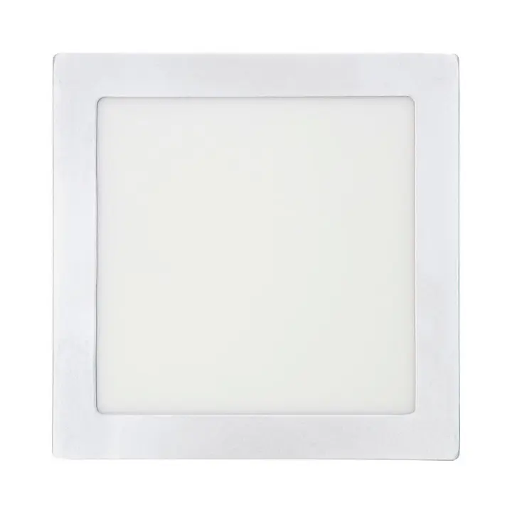 downlight led superficie cuadrado 20w 1500lm 4000k luz dia cromado 22x22x3cm edm - 1