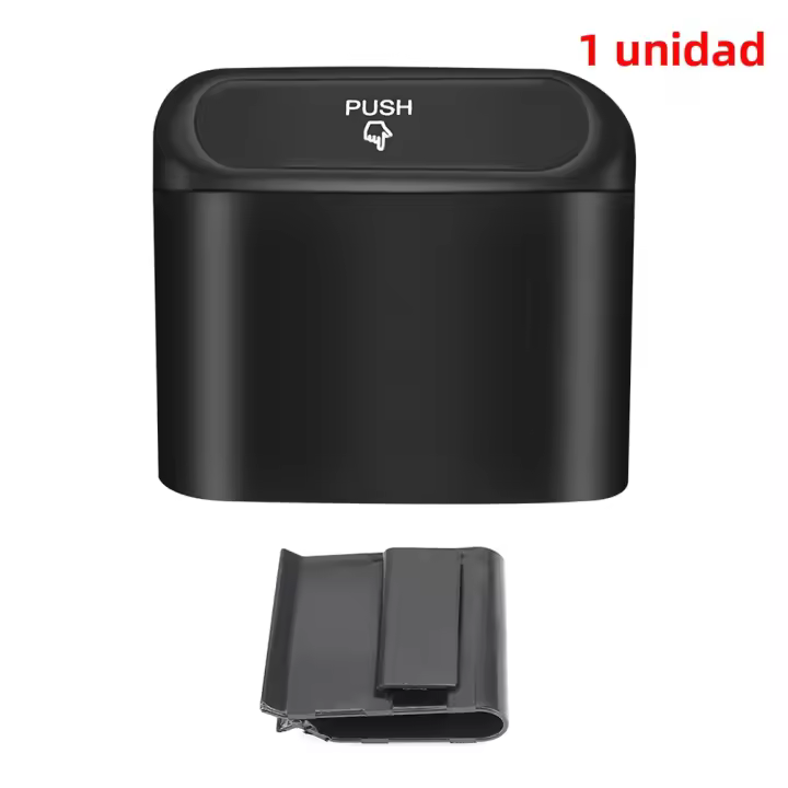 Caja De Almacenamiento Para Interior De Coche 1L Estuche De Basura Portátil Con Soporte De Clip Para Asiento Puerta Accesorios Automotrices ABS Cuadrado - 1