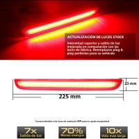 2Pcs Luz De Freno Trasera LED Para Dodge Challenger 2015-2021 Reflector OEM:68211188AA ABS/LED Rojo Funciona Como Luz De Fondo - details 3