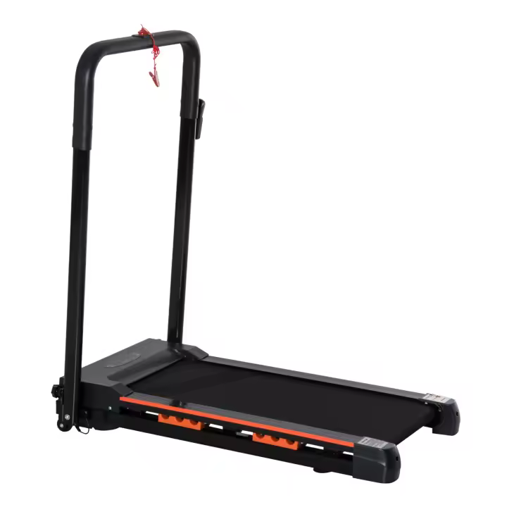 HOMCOM Cinta de Andar Plegable Cinta de Correr 1-6 km/h con Botón de Emergencia Pantalla LCD Mando a Distancia Potencia de Motor 500W Ahorra Espacio 105x56x108,5 cm Negro - 1