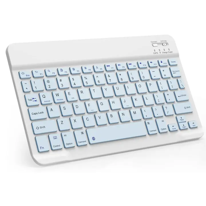 Teclado Bluetooth, teclado inalámbrico ligero y portátil para iOS, iPhone, iPad, Samsung, Lenovo, Huawei, Android, Windows, compatible con todos los dispositivos Bluetooth. - 1