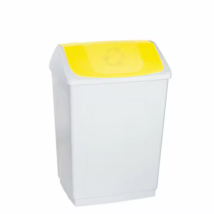 Papelera Denox Blanco Amarillo 55 L - 1