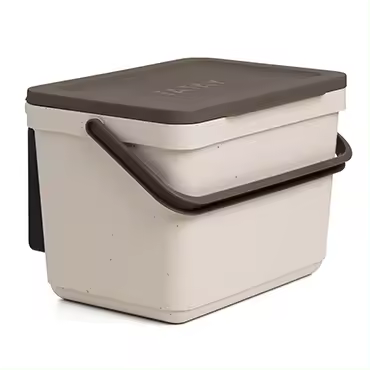 CUBO ORGÁNICO 6L SMART CON SOPORTE /  ECOHOME - TAPA MARRÓN - 1