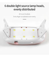 Lámpara De Uñas LED UV Mini 6W Secado De Polvo De Uñas Con Cable USB Portátil Herramienta Para Uñas En Casa Color Rosa Y Blanco - details 8