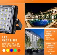 Lámpara De Inundación LED 50W RGB IP66 Impermeable Para Jardín Con Reflectores De Color Rojo Verde Azul Luz De Exterior AC220V - details 1