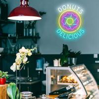 Luces LED Neón Deliciosos Donuts Para Decoración De Pared Tienda De Pastelería Decoración De Tienda De Caramelo Signo De Negocio USB Powered - details 6