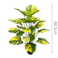 Bonsái Simulado De Hoja Grande Ornamento De Maceta Planta Artificial Hyphosis Para Decoración De Oficina Y Hogar Estilo Tortuga - details 14