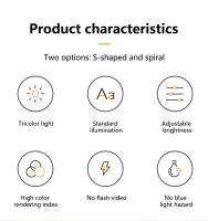 Lámpara De Noche LED Espiral Luz De Mesa Moderna Para Dormitorio Y Sala De Estar Decoración Dimmable Para Oficina Y Habitación - details 1