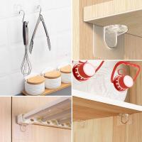 Soporte de estante sin perforaciones, Clips autoadhesivos para estantes de cocina, armario, Clapboard, capa, 24 piezas - details 5
