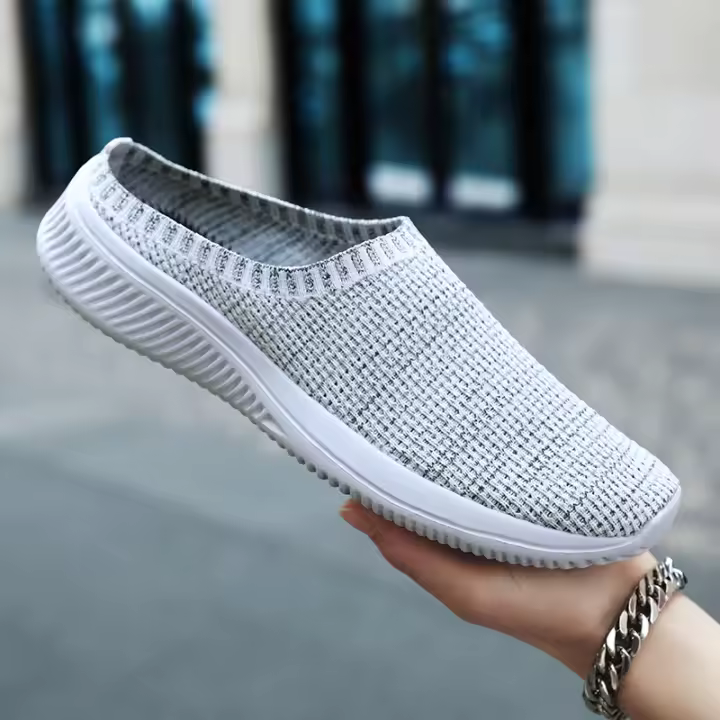 Zapatos Casuales De Malla Para Hombre Verano Transpirables Media Zapatos Comodidad Interior Exterior Parejas Moda Planos Antideslizantes Tamaño True Fit - 1