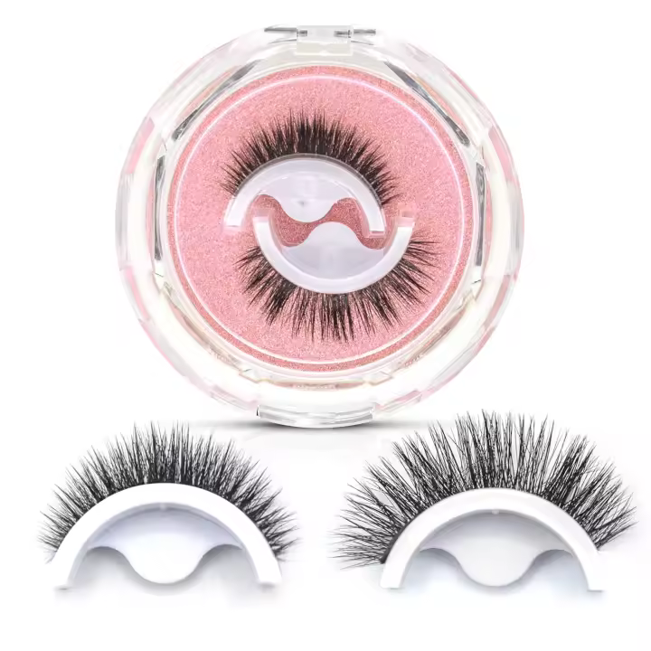 Pestañas postizas autoadhesivas reutilizables, sin necesidad de delineador ni pegamento, fáciles de colocar en 3 segundos, impermeables y un gran regalo para mujeres (2 pares). - 1
