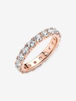 Pandora - Anillo de eternidad Sparkling Row - Baño de Gold Rose de 14 K - details 0