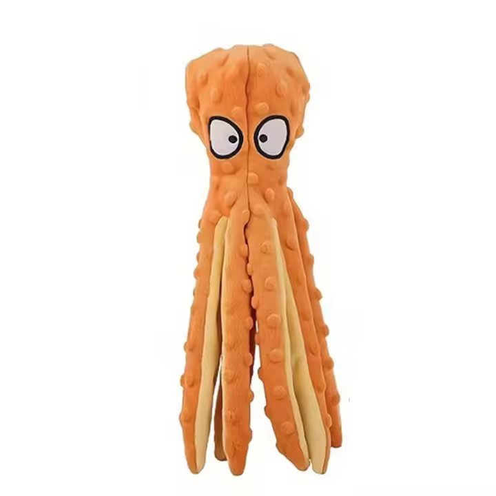 Juguete Educativo Para Mordedor De Perros Pequeños Y Medianos Octopus De Peluche Suave No Vacío Juguetes Sonoro Para Mascotas - 1