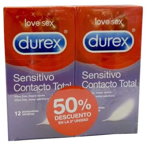 Durex® Sensitivo Contacto Total 2X12Uds - 1