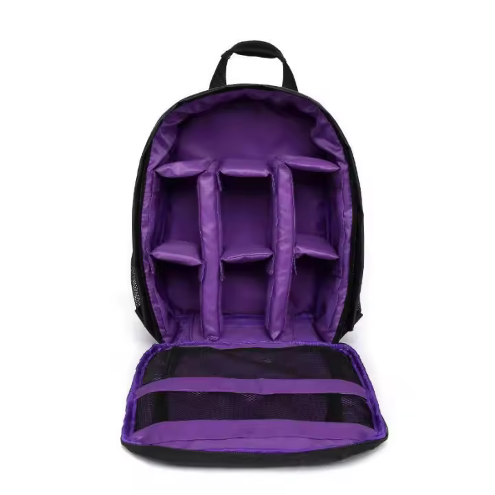 Bolsa De Fotografía Para DSLR De Tela Oxford Impermeable Con Divisores De Esponja Removibles Antigolpes Para Canon Nikon Sony Estilo Mochila - 1