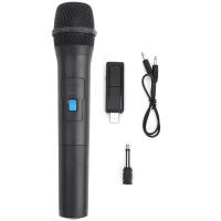 Micrófono Inalámbrico VHF Profesional De Plástico ABS Negro USB Receptor Micrófono Universal Para Escenario Y Performance - details 4