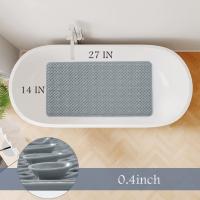 Alfombra De Baño Antideslizante Con Ventosa Y Agujero Para Drenaje Suave Lavable En Máquina Adecuada Para Niños - details 1