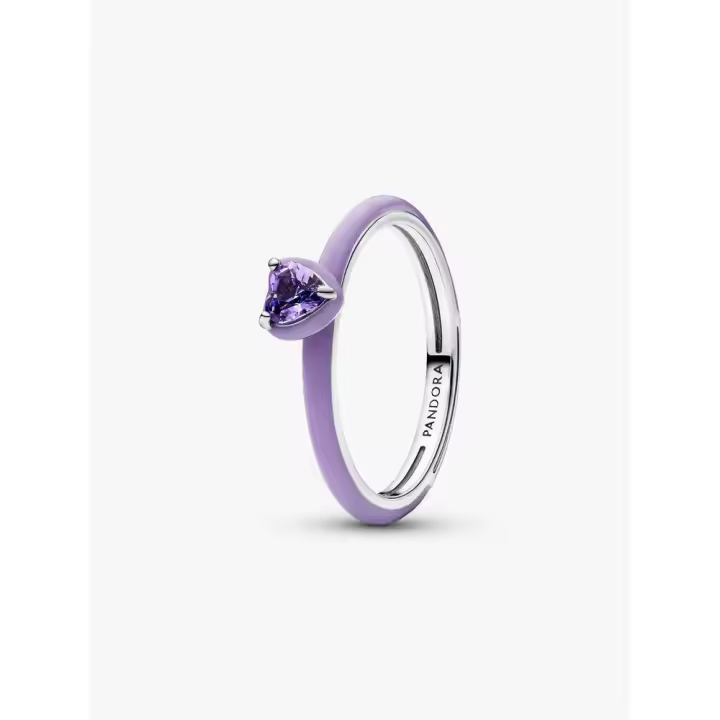 Pandora - Anillo Corazón Chakra Morado - Plata de ley - 1