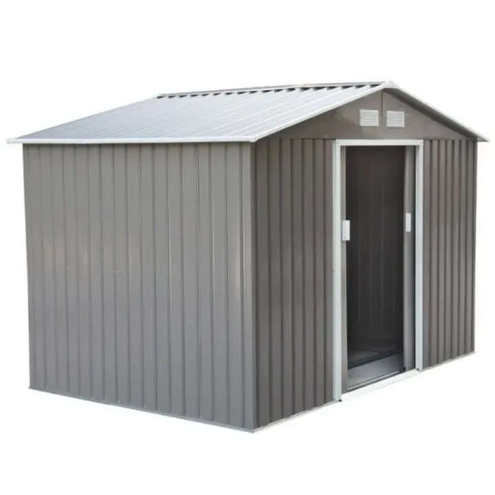Casa de Jardín de metal Ezooza 277X195x192 cm en Maple Pintado gris Claro - 1