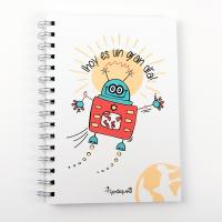 YOSIQUESE Libreta A-5 | Modelo: 'Hoy es un gran día' | Productos y regalos solidarios hechos por personas con discapacidad - details 4
