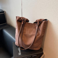 Bolso De Hombro De Seda Sintética Con Cierre Magnético Bolso De Mano Casual Para Otoño E Invierno Color Sólido Bolsos Clásicos Para Comunicación Diaria - details 14