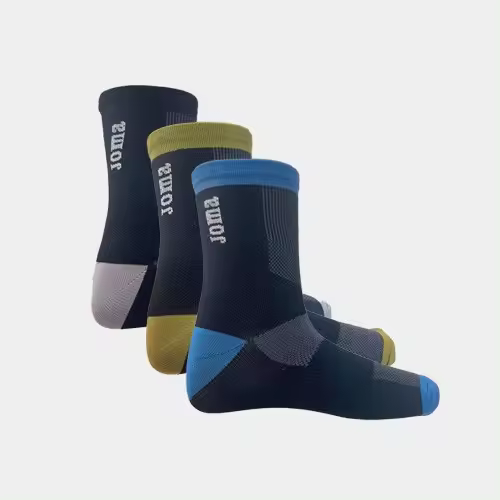 Calcetín Media Caña Joma Multipack Explorer 300021 Antracita Azul Caqui 001 Semicompresivo - 1